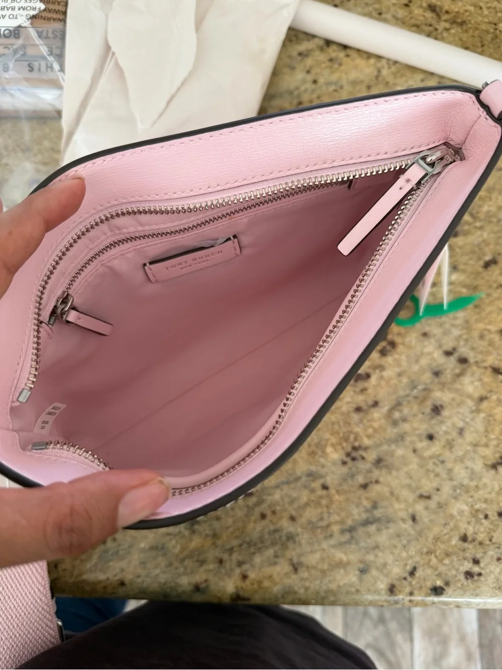 NEW Tory Burch Blake Swingpack Leather Crossbody coral color $300